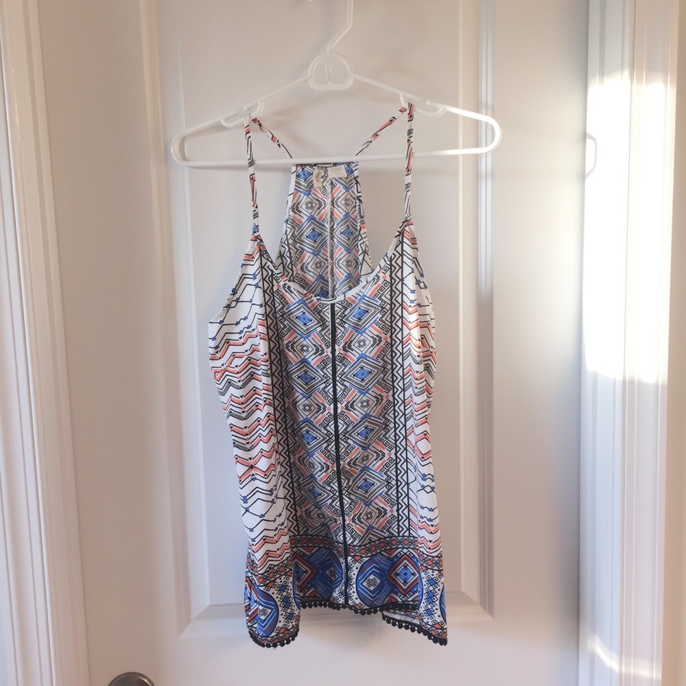 EUC Boho racerback blouse